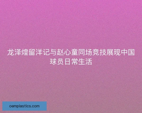 龙泽煌留洋记与赵心童同场竞技展现中国球员日常生活